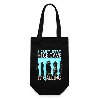 Speleologist, Ice Cave Ice Cave Research Saying - Gift Bag for Bottles - black - Front