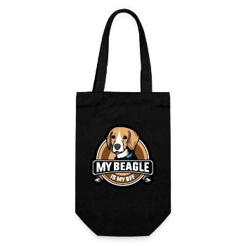 My Beagle is my BFF - Gift Bag for Bottles - black - Front