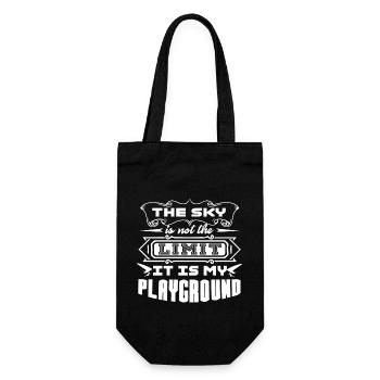 Hang Gliding Hang Gliding The Sky Is My Playground - Gift Bag for Bottles - black - Front