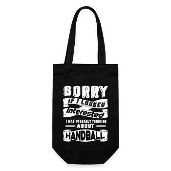 Handball I Was Probably Thinking About Handball - Gift Bag for Bottles - black - Front