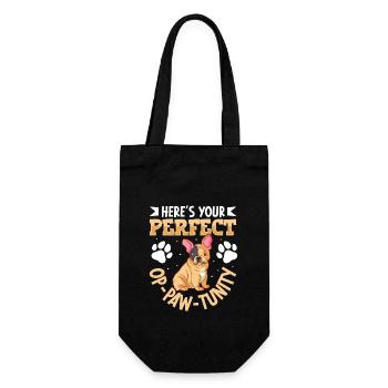 french bulldog english bulldog dog lover bulldog - Geschenkbeutel für Flaschen - Schwarz - Vorne
