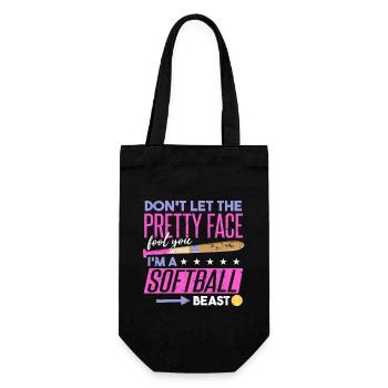 Je suis une bête de softball - Sac à bouteille - noir - Devant
