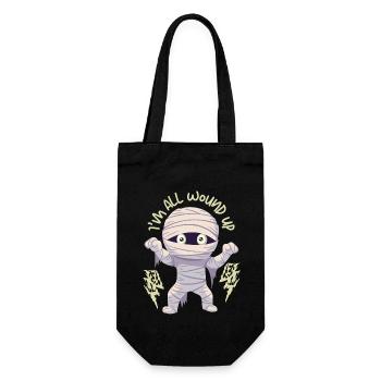 Cartoon Mummy, Funny Mummy, Saying - Gift Bag for Bottles - black - Front