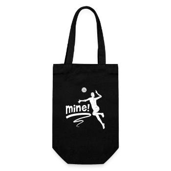 Mine Lustig Volleyball Spieler Trainer Fan Team - Geschenkbeutel für Flaschen - Schwarz - Vorne