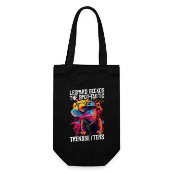 Leopard Gecko Lizard Lover - Gift Bag for Bottles - black - Front