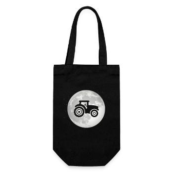 Full Moon - Tractor - - Gift Bag for Bottles - black - Front