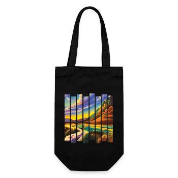 Mountains Hike Mountain hikers Hiking Mountain hiking - Gift Bag for Bottles - black - Front