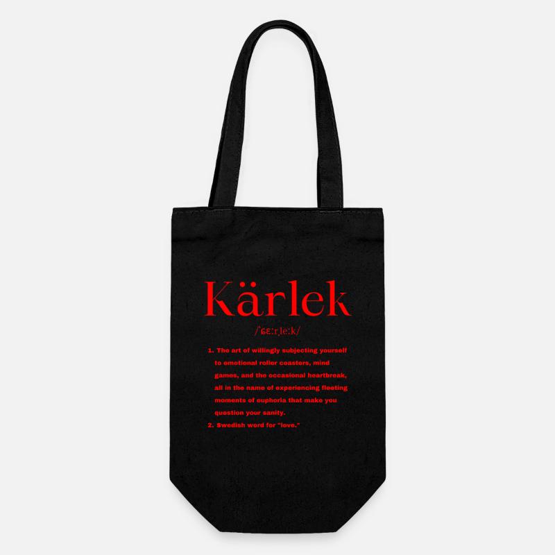 Schwedisch - Geschenkbeutel für Flaschen - Schwarz