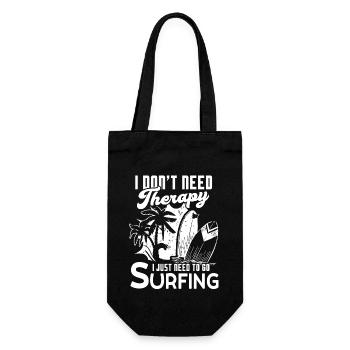 Surfing I Just Need To Go Surfing - Gift Bag for Bottles - black - Front