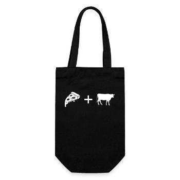 Pizza - Cow - - Gift Bag for Bottles - black - Front