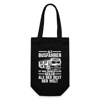 Bus Busfahrer - Geschenkbeutel für Flaschen - Schwarz - Vorne