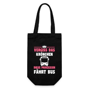 Prinzessin Bus Busfahrer - Geschenkbeutel für Flaschen - Schwarz - Vorne