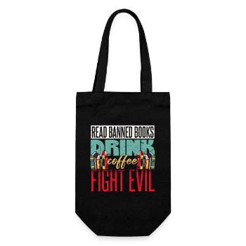 Read Banned Books Drink Coffee - Gift Bag for Bottles - black - Front