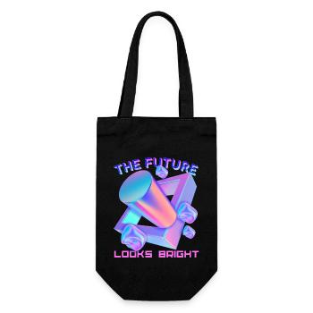 Futuristische Form Zukunfts-Design lustiger Spruch - Geschenkbeutel für Flaschen - Schwarz - Vorne
