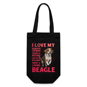 J’aime mon Beagle - Sac à bouteille - noir - Devant