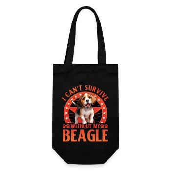 Je ne peux pas survivre sans mon Beagle - Sac à bouteille - noir - Devant