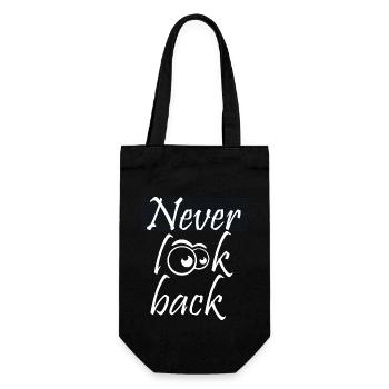 Never look back - Gift Bag for Bottles - black - Front