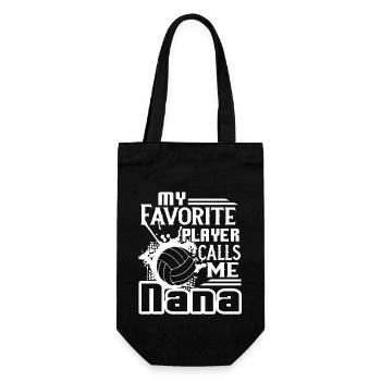 My Favorite Volleyball Player Calls Me Nana - Gift Bag for Bottles - black - Front