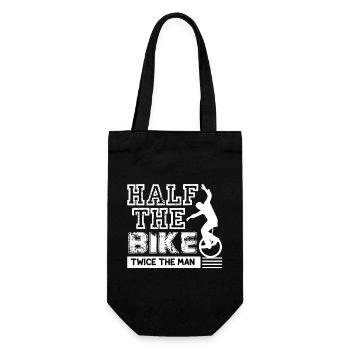 Unicycling Unicycle Half The Bike Twice The Man - Gift Bag for Bottles - black - Front