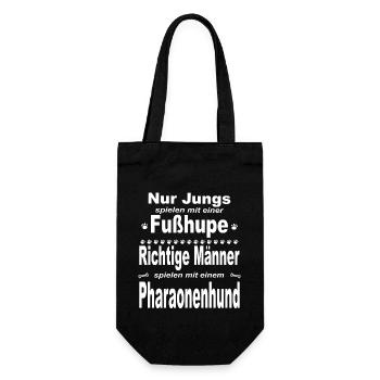 Jungs, Männer, Fußhupe - Pharaonenhund - Geschenkbeutel für Flaschen - Schwarz - Vorne