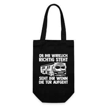Bus Busfahrer - Geschenkbeutel für Flaschen - Schwarz - Vorne