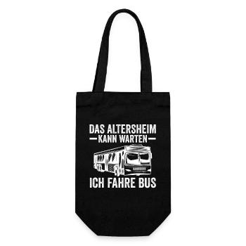 Bus Busfahrer - Geschenkbeutel für Flaschen - Schwarz - Vorne