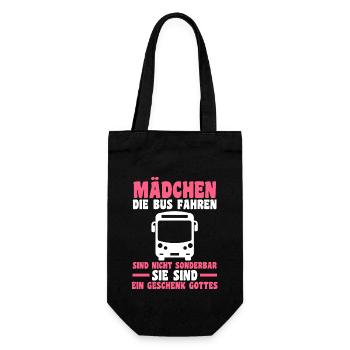 Bus Busfahrer - Geschenkbeutel für Flaschen - Schwarz - Vorne
