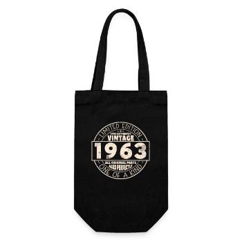 1963 Anniversaire Vintage Cadeau Rétro - Sac à bouteille - noir - Devant