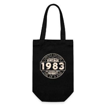 Vintage Anniversary 1983 - Gift Bag for Bottles - black - Front