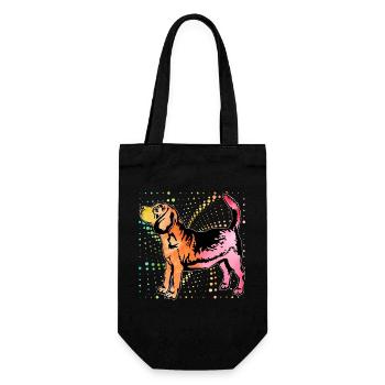 Beagle - Geschenkbeutel für Flaschen - Schwarz - Vorne