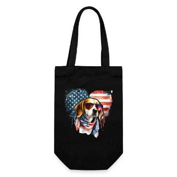 Beagle - Gift Bag for Bottles - black - Front