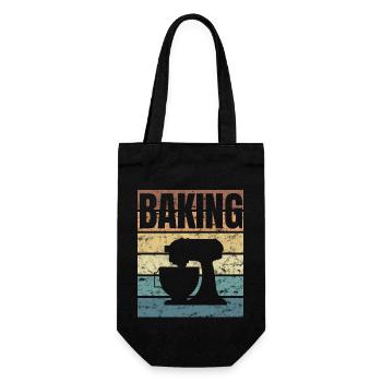 Backen Therapie Backe Kuchen Chefkoch - Geschenkbeutel für Flaschen - Schwarz - Vorne