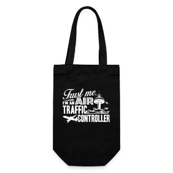Trust Me I'm An Air Traffic Controller - Gift Bag for Bottles - black - Front