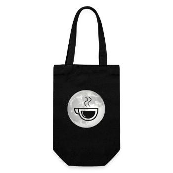 Vollmond - Kaffee - - Geschenkbeutel für Flaschen - Schwarz - Vorne
