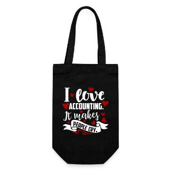 Accountant I Love Accounting It Makes People Cry - Gift Bag for Bottles - black - Front