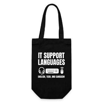 Sarkastisches IT Support Outfit - Geschenkbeutel für Flaschen - Schwarz - Vorne