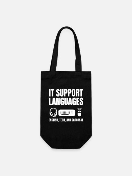 Sarkastisches IT Support Outfit - Geschenkbeutel für Flaschen - Schwarz