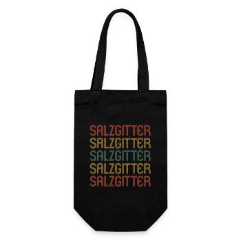 Salzgittererin Salzgitterer Salzgitter - Geschenkbeutel für Flaschen - Schwarz - Vorne
