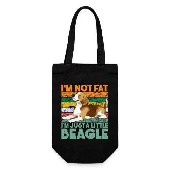 I'm not fat I'm just a little Beagle - Gift Bag for Bottles - black - Front