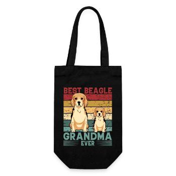 Best Beagle Grandma ever - Gift Bag for Bottles - black - Front