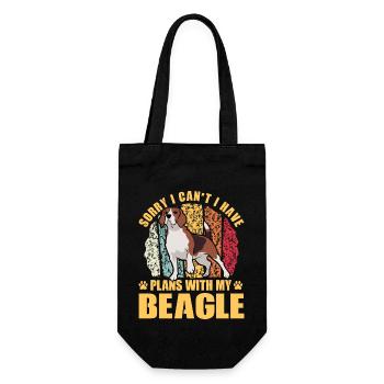 Désolé, je ne peux pas avoir de plans avec mon Beagle - Sac à bouteille - noir - Devant