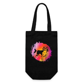 Beagle Dog - Gift Bag for Bottles - black - Front