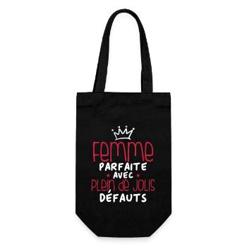 Femme parfaite avec plein de jolis défauts - Sac à bouteille - noir - Devant