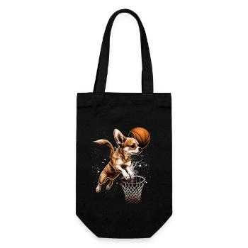Chihuahua | Basketball |Spieler | Sport | Hund - Geschenkbeutel für Flaschen - Schwarz - Vorne