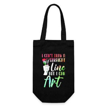 Je ne peux pas tracer une ligne droite mais je peux Art - Sac à bouteille - noir - Devant