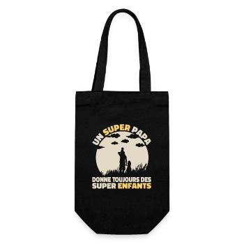 Un super Papa donne Toujours des Super Enfants - Sac à bouteille - noir - Devant
