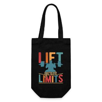 Lift Your Limits Workout Training Weight Lifting - Gift Bag for Bottles - black - Front
