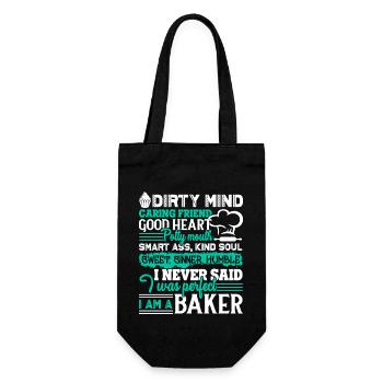 Baker I Am A Baker - Gift Bag for Bottles - black - Front