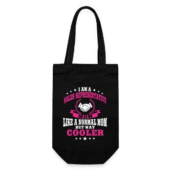 Funny sales rep mom - Gift Bag for Bottles - black - Front