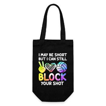Ich kann deinen Schuss blockieren Beachvolleyball - Geschenkbeutel für Flaschen - Schwarz - Vorne